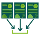 Illustration representing sustainability data analysis and verification