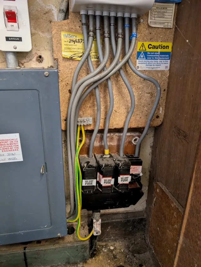 Electrical distribution equipment inspected during a commercial operational energy audit