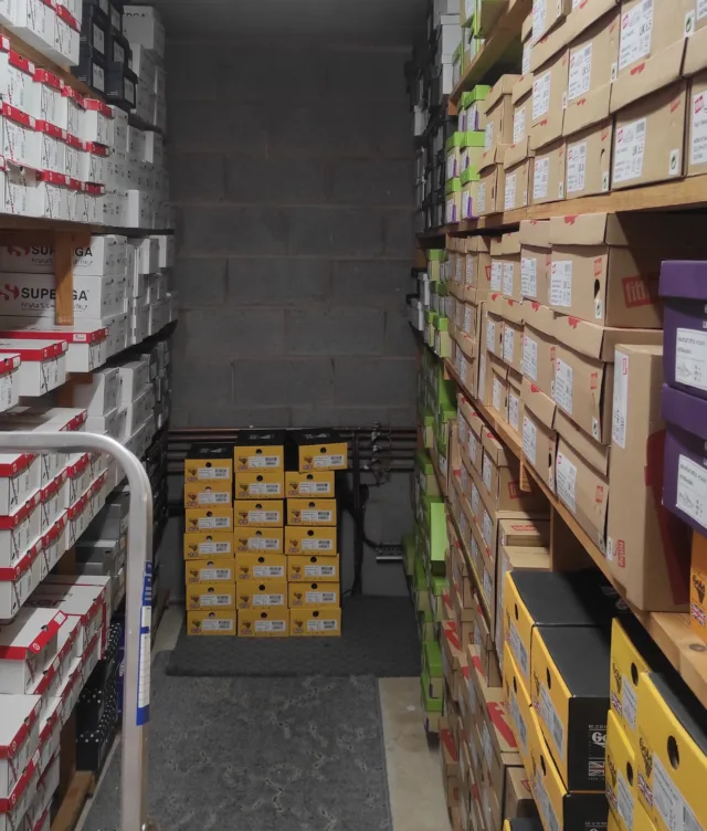 Stockroom of packaged products assessed for product-level carbon footprints