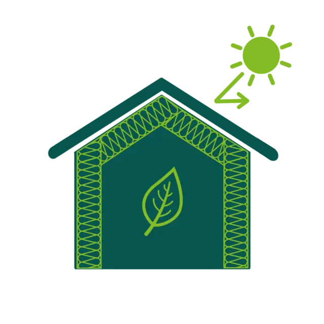 Illustration representing heat loss calculations and building assessments