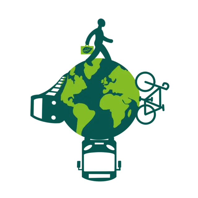Illustration representing staff travel surveys and commuting emissions