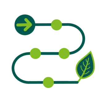 Illustration representing sustainability planning, strategy and implementation